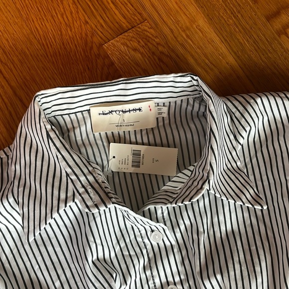 Anthropologie x Exquise The Tobie Button-Front Pleated MIDI Shirt Dress Sz S NWT - Picture 6 of 13